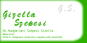 gizella szepesi business card